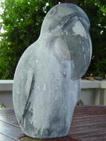 Blue Macaw 5 - A marble sculpture by Cliff Fraser