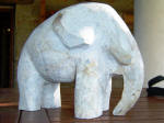 Elephant Fil 3 - A marble sculpture by Cliff Fraser