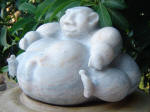 Fat Man 13 - A marble sculpture by Cliff Fraser
