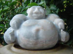 Fat Man 14 - A marble sculpture by Cliff Fraser