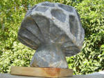 Fissured Mushroom 13 - A marble sculpture by Cliff Fraser