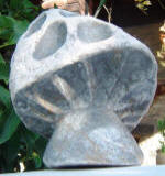 Fissured Mushroom 8 - A marble sculpture by Cliff Fraser