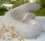 Beige Snake 5 - A marble sculpture by Cliff Fraser