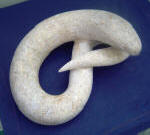 Beige Snake 7 - A marble sculpture by Cliff Fraser