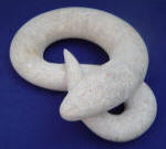 Beige Snake 8 - A marble sculpture by Cliff Fraser