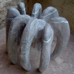 Black Spider 2 - A marble sculpture by Cliff Fraser
