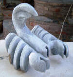 Grey Scorpion 4 - A marble sculpture by Cliff Fraser