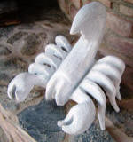 Grey Scorpion 5 - A marble sculpture by Cliff Fraser
