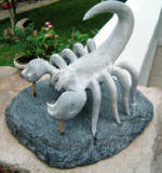 Grey Scorpion 7 - A marble sculpture by Cliff Fraser