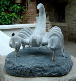 Grey Scorpion 8 - A marble sculpture by Cliff Fraser